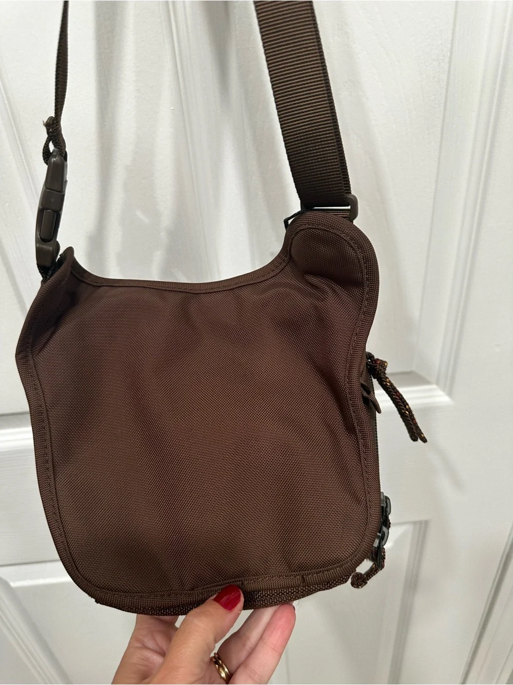 Overland Equipment Brown Messenger Crossbody with Tan Patch